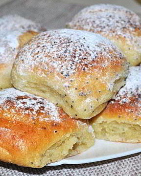 Творожные булочки с маком