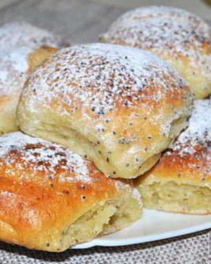 Творожные булочки с маком