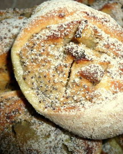 Рецепт яблочно-маковых плюшки