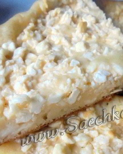 Рецепт заливной ватрушки с творогома