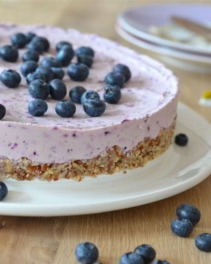 Черничный чизкейк без выпечки