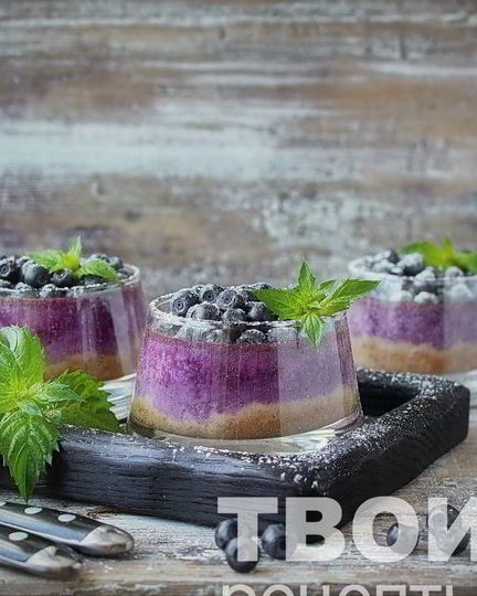 Рецепт черничного чизкейка
