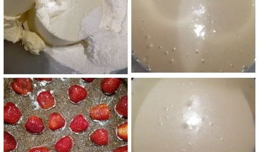 чизкейк без выпечки с клубникой