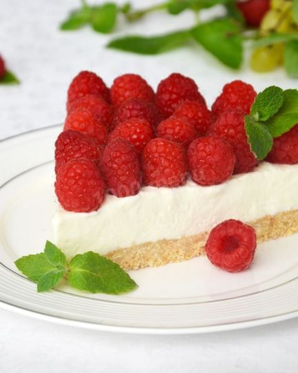 Рецепт чизкейка без выпечки с творогом и печеньем