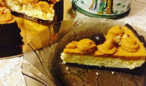 чизкейк шоколад-тыква-карамель