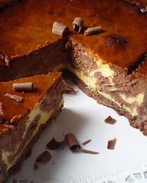 Мраморный шоколадный чизкейк