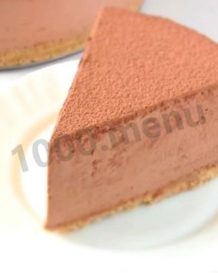 Рецепт шоколадный чизкейк без выпечки с творогом
