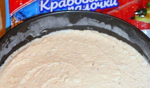 сырный чизкейк с крабовыми палочками