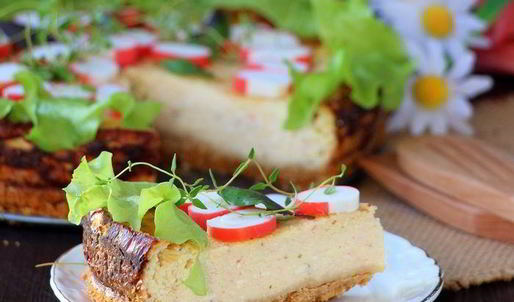 сырный чизкейк с крабовыми палочками