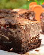 Ягодный брауни чизкейк