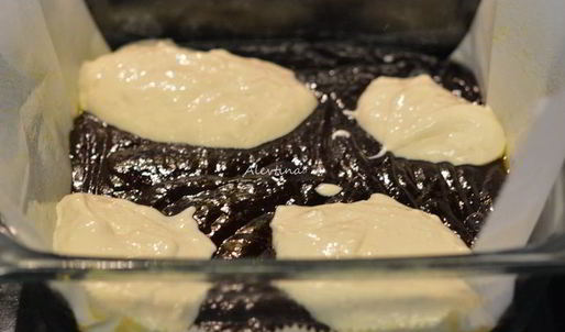 ягодный брауни чизкейк