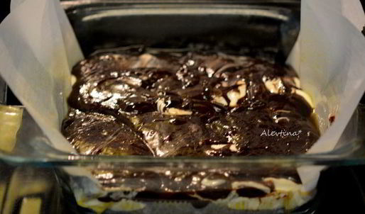 ягодный брауни чизкейк