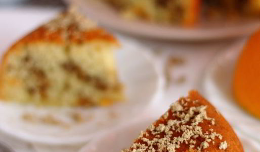 апельсиновый кекс с халвой в мультиварке