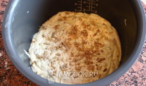 апельсиновый кекс с халвой в мультиварке