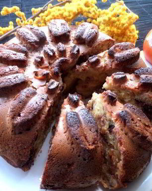 Бананово-шоколадный кекс