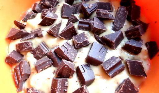 бананово-шоколадный кекс