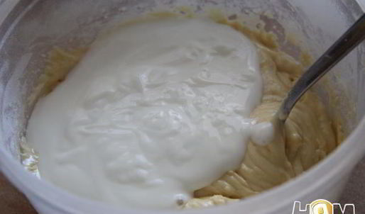 кекс на йогурте с шоколадом и лимонным курдом