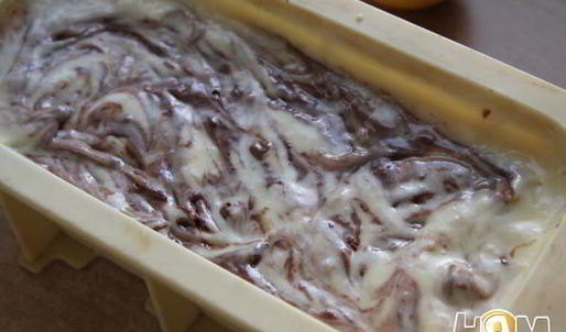 кекс на йогурте с шоколадом и лимонным курдом