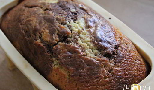 кекс на йогурте с шоколадом и лимонным курдом