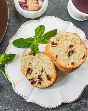 Кекс на шампанском с сушеной клюквой