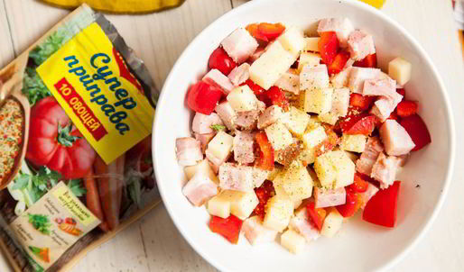 кекс с грудинкой и овощами