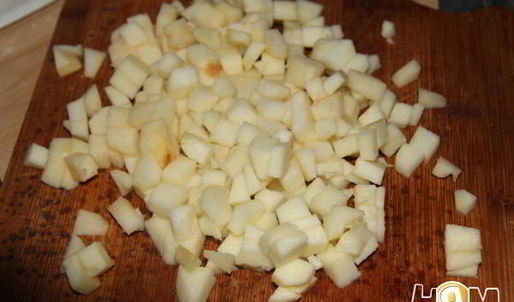 кекс с йогуртом и яблоками