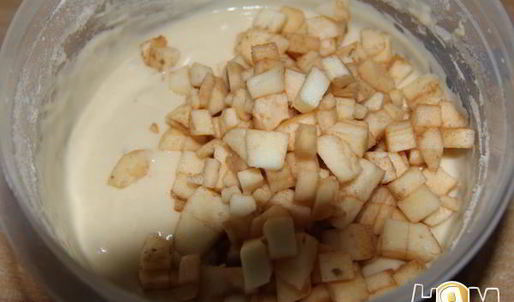 кекс с йогуртом и яблоками