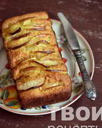 Кекс с карамелизированными яблоками