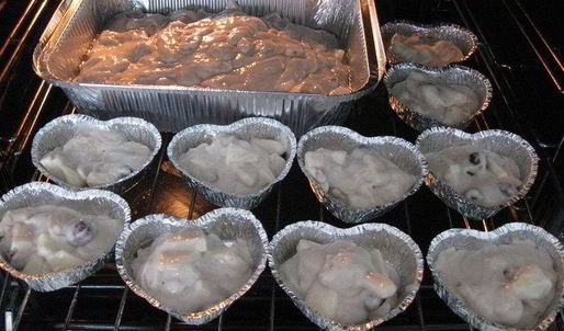 кексы на фруктовом йогурте с яблоком и клюквой