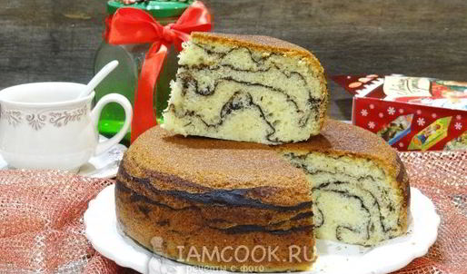 мраморный кекс с лимонадом