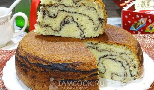 мраморный кекс с лимонадом