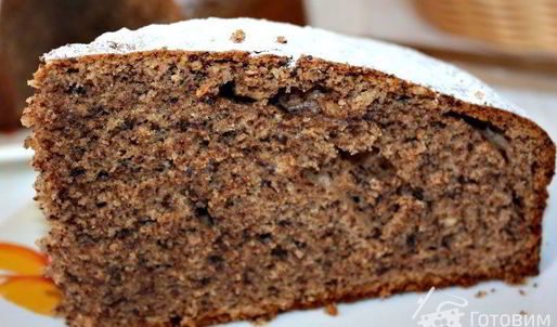 орехово-шоколадный кекс с корицей и гвоздикой