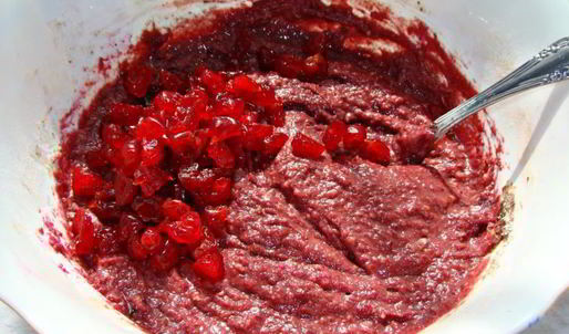 постный свекольный кекс с вишней