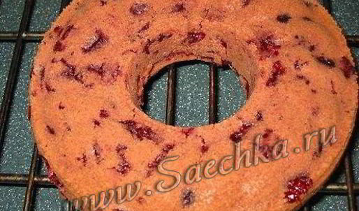 постный вишнево-шоколадный кекс