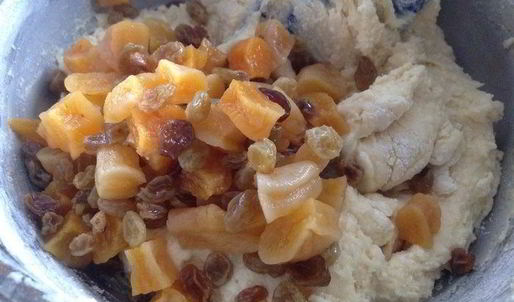 рождественский творожный кекс с сухофруктами и апельсиновым ароматом