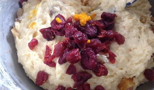 рождественский творожный кекс с сухофруктами и апельсиновым ароматом