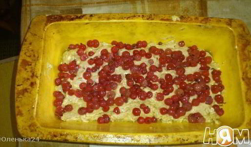 шоколадный кекс с красной смородиной и цикорием