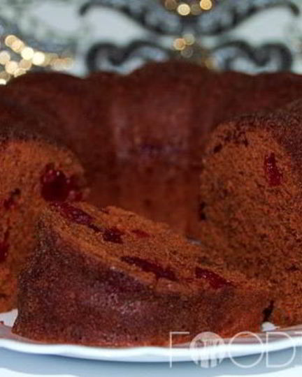 Рецепт шоколадного кекса с вишней