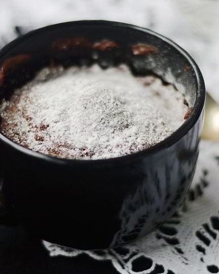 Рецепт шоколадного кекса в кружке