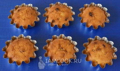 творожные кексы с изюмом