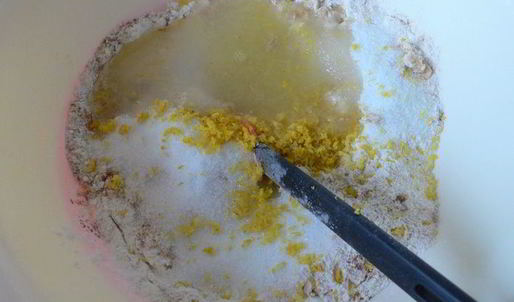 ягодно-лимонный кекс с овсяными хлопьями