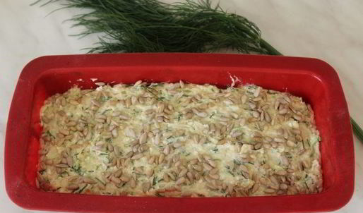 закусочный творожный кекс с кабачком и укропом