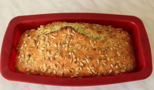 закусочный творожный кекс с кабачком и укропом