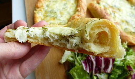 хачапури на творожном тесте