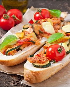 Багет с овощами