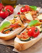 Багет с овощами