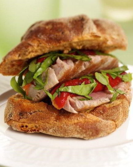 Рецепт чиабатты с тунцом, овощами и зеленью элита