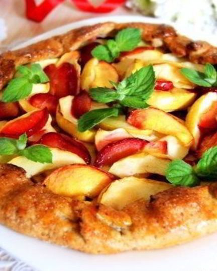 Рецепт галет с творогом и персиками