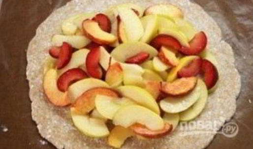 галеты с творогом и персиками