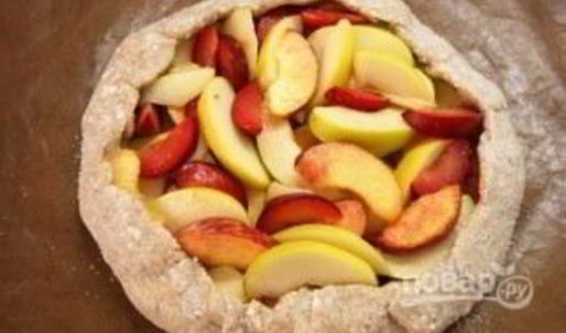 галеты с творогом и персиками